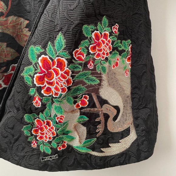 Desigual Embroidered Trench Coat EU 44 US 12 - Picture 9 of 10